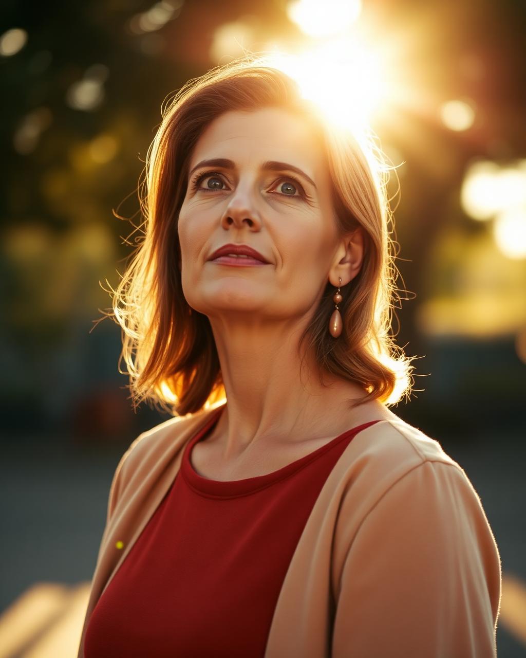 A woman stepping into her new life
