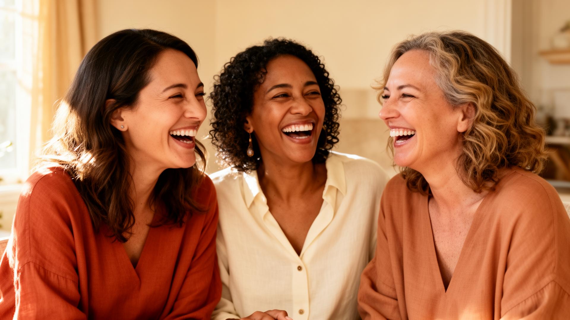 Women supporting each other warmly